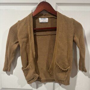 Old Navy Open-Front Cardigan Sweater Toddler Girls Tan Size 4T 266